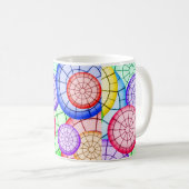 Bright Colorful Abstract Circles Pattern Koffiemok (Voorkant rechts)