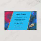 Bright Colorful Carte de visite de papillon artist (Dos)