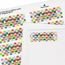 Bright Colorful Checkerboard Retouradres
