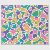 Bright Colorful Crazy Circles Pattern Cadeaupapier (Vlak)