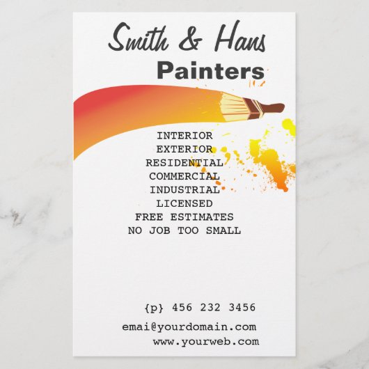 Bright Colorful House Painter Artist Flyer (Voorkant)