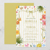 Bright Colorful Island Wedding Kaart (Voorkant / Achterkant)