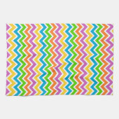 Bright Colorful Rainbow Chevron Pattern Theedoek (Horizontaal)