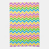 Bright Colorful Rainbow Chevron Pattern Theedoek (Verticaal)