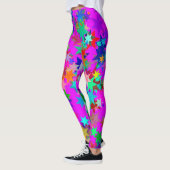 Bright Colorful Star Patternes Leggings (Gauche)