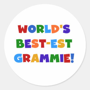 Bright Colors 's werelds beste Grammie-geschenken Ronde Sticker