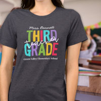 Bright Colors Third Grade Teacher Naam toevoegen