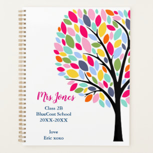 Bright colourful apple Teacher tree thank you
