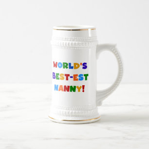 Bright Colours World's Best Nanny Gifts Bierpul