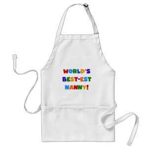 Bright Colours World's Best Nanny Gifts Standaard Schort