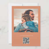 Bright Copper Elegant  Modern Calligraphy Wedding Kaart (Achterkant)