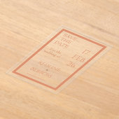 Bright Copper Elegant Modern Wedding Acryl Uitnodigingen (Laagn)