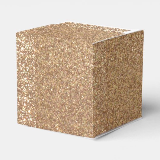 Bright Copper Glitter Sparkles Bedankdoosjes (Achterkant)