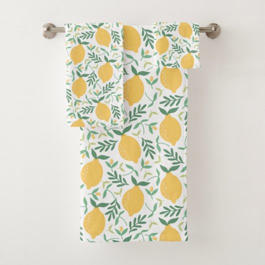 Bright Country Farm Jaune & Green Lemon Motif (En situation)