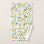 Bright Country Farm Jaune & Green Lemon Motif (Serviette à main)