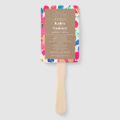 Bright Cutouts Cardstock Geïnspireerde bruiloft Handwaaier (Voorkant)