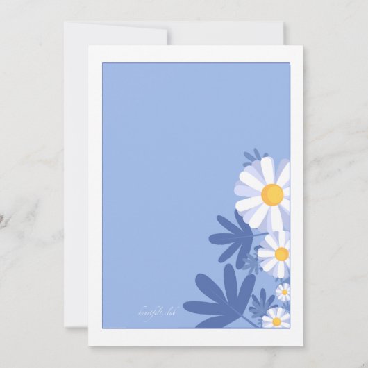 Bright Daisies Bruids Douche Uitnodiging (Achterkant)