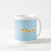 Bright Daisy Row on Sky Blue Mug (Devant droit)