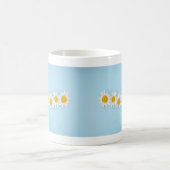 Bright Daisy Row on Sky Blue Mug (Centre)