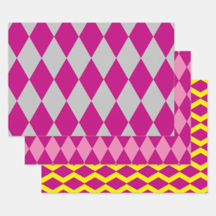 Bright Diamond Argyle Patroon Wrap Craft Paper