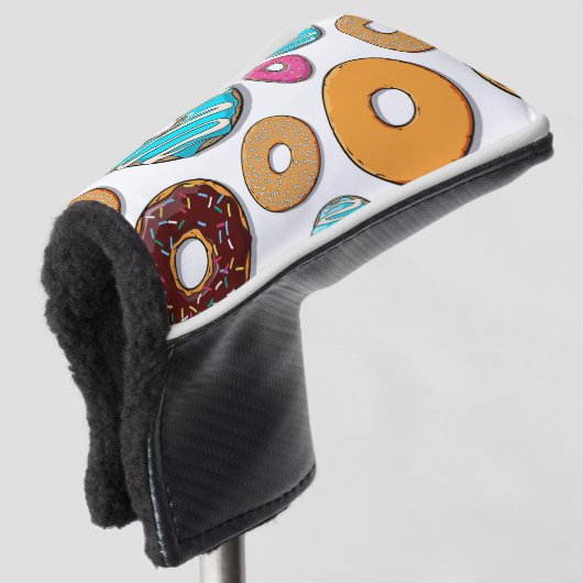 Bright Donut Whimsical Pattern Golfheadcover (3/4 voorkant)