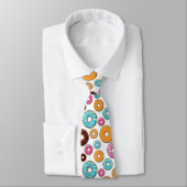 Bright Donut Whimsical Pattern Stropdas (Gebonden)