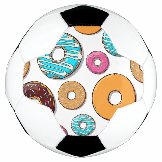 Bright Donut Whimsical Pattern Voetbal (Voorkant)