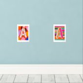 Bright Dopamine Decor Monogram Letter A (Parquet)