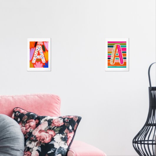 Bright Dopamine Decor Monogram Letter A (Salon)