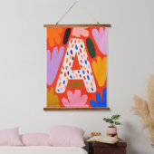 Bright Dopamine Decor Monogram Letter A Tapestry Hangend Wandkleed (Slaapkamer)