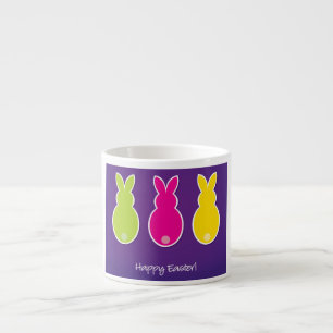 Bright Easter Bunny Silhouette Espresso Kop