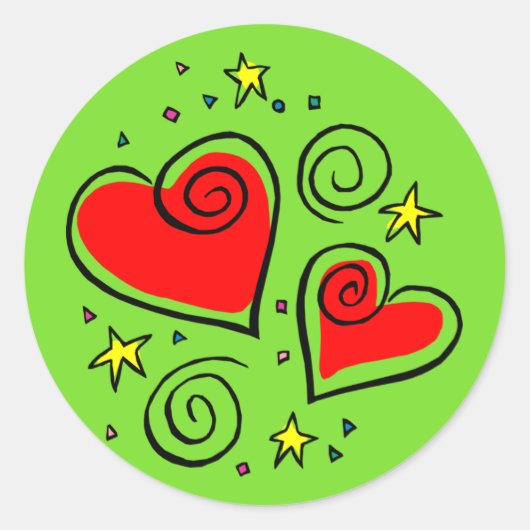 Bright en Breezy Hearts Stickers (Voorkant)