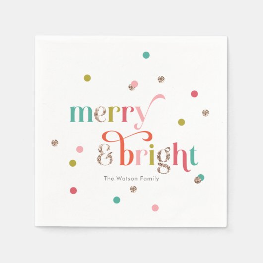 Bright en Merry Holiday Party Servetten (Voorkant)