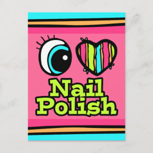 Bright Eye Heart I Love Nail Pools Briefkaart
