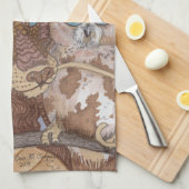 Bright Eyes Owl en Dragon Theedoek (Quarter Fold)