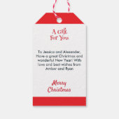 Bright Feestelijke Kerstman Vrolijk Kerstfeest Cus Cadeaulabel (Achterkant)