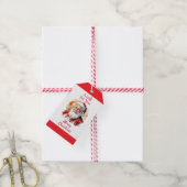 Bright Feestelijke Kerstman Vrolijk Kerstfeest Cus Cadeaulabel (Met Touw)