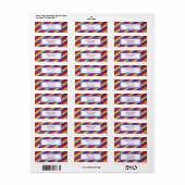 Bright Fiesta | Étiquette d'adresse de retour (Feuille entière)