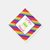 Bright Fiesta Stripes | Papieren partij Napkin Servet (Hoek)
