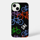 Bright fietspatroon monogram iPhone hoesje (Achterkant)