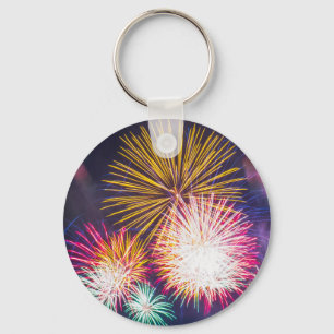 Bright Fireworks-foto Sleutelhanger