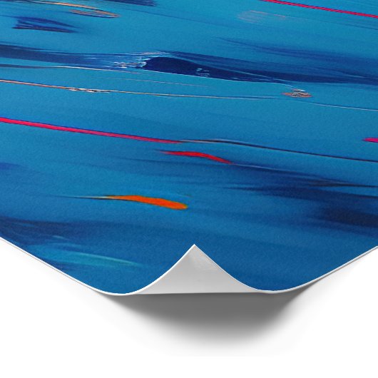 Bright Fireworks Poster d'art Abstrait (Coin)