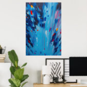 Bright Fireworks Poster d'art Abstrait (Bureau à domicile)