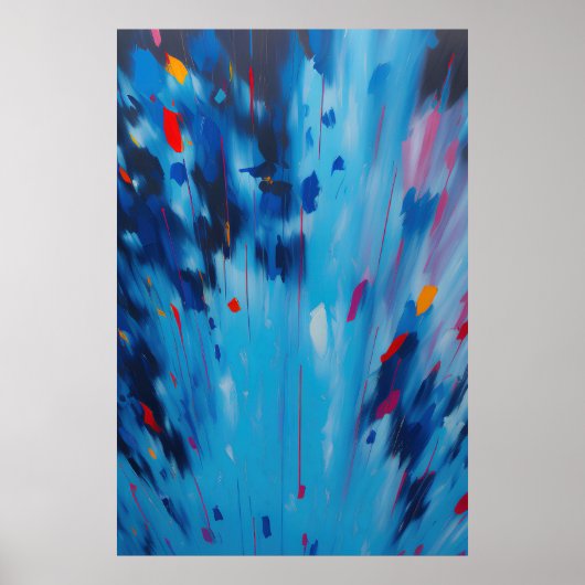 Bright Fireworks Poster d'art Abstrait (Devant)
