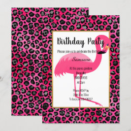 BRIGHT FLAMINGO LEOPARD PINK GOLD KAART