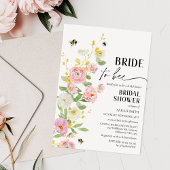 Bright Floral Bee Bride to Bee Vrijgezellenfeest Kaart