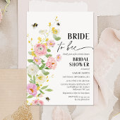 Bright Floral Bee Bride to Bee Vrijgezellenfeest Kaart