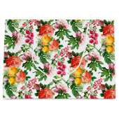 BRIGHT FLORAL BLOOMS OP WITTE GROOT CADEAUZAKJE (Voorkant)