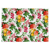 BRIGHT FLORAL BLOOMS OP WITTE GROOT CADEAUZAKJE (Achterkant)