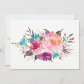 Bright Floral Bruids douche Uitnodiging (Achterkant)